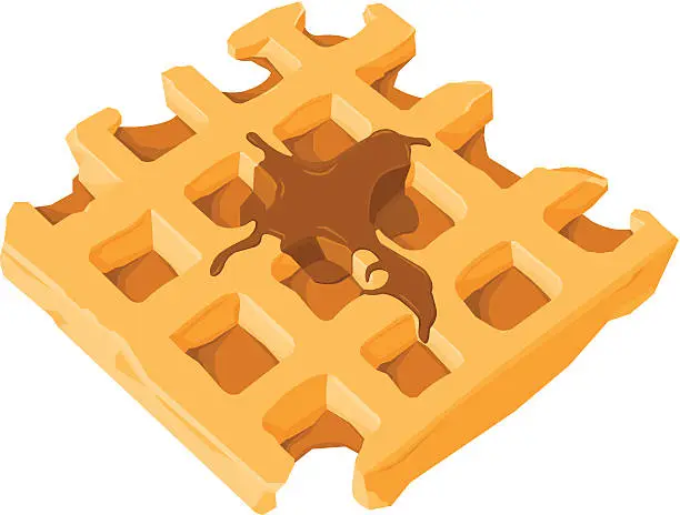 Vector illustration of Waffle