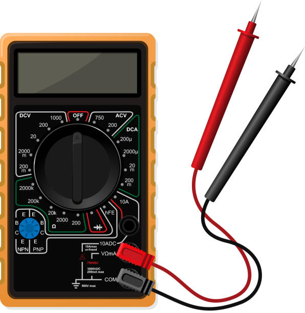 ilustraciones, imágenes clip art, dibujos animados e iconos de stock de multímetro digital - multimeter