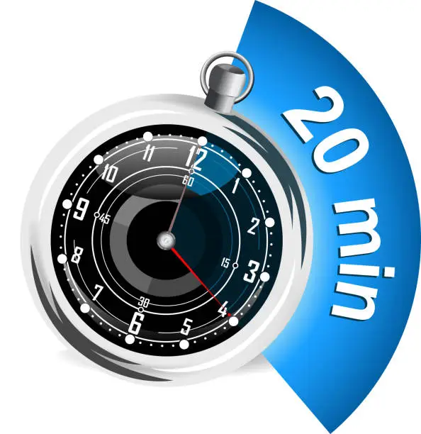 Vector illustration of mechanical stopwatch