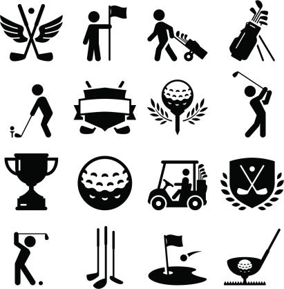 Golf icon set. Professional icons for your print project or Web site. See more in this series.