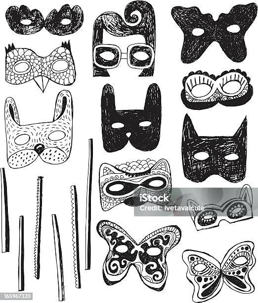 Fun Face Mask Stock Illustration - Download Image Now - Mask - Disguise, Easter, Halloween