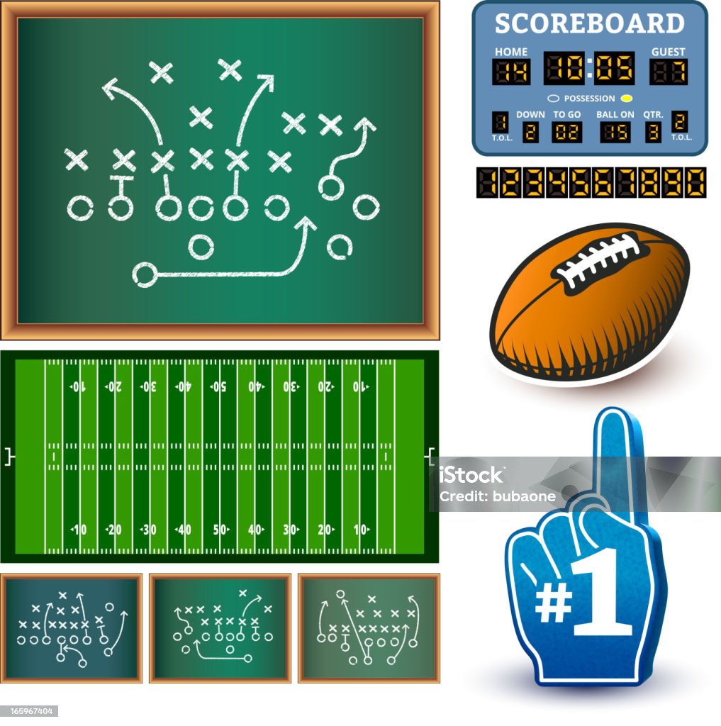 Football vectorielles libres de droits de design de l'icône de l'interface graphique Info - clipart vectoriel de Ballon de football américain libre de droits