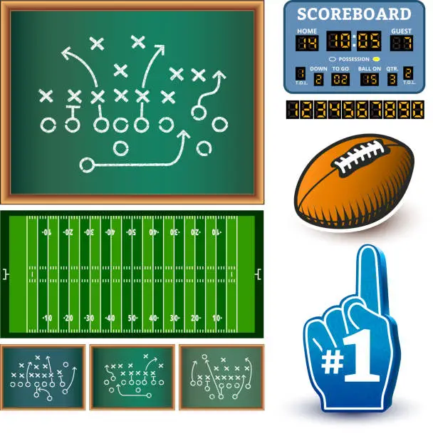 Vector illustration of Football royalty free vector Info Graphic interface icon design