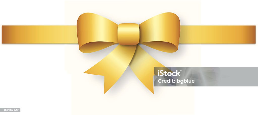 Nastro Oro E Fiocco - Immagini vettoriali stock e altre immagini di Bianco  - Bianco, Bouclé, Brillante - iStock
