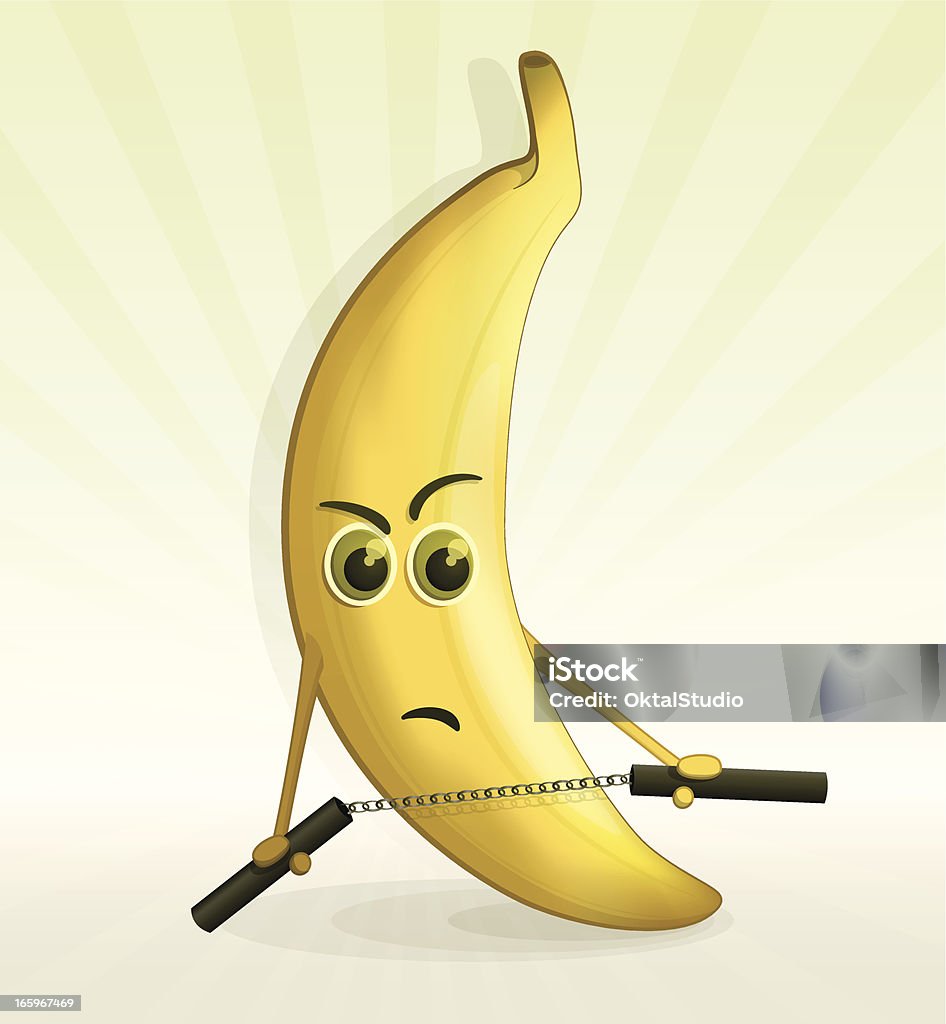 Lutador de Banana - Royalty-free Amarelo arte vetorial