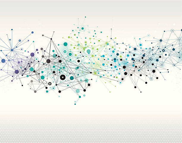 фон абстрактный сети - connection node computer network communication stock illustrations