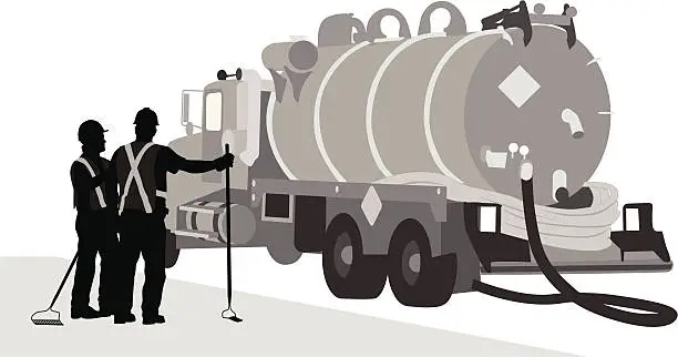 Vector illustration of Clean-up Vector Silhouette