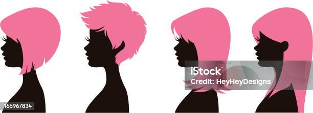 Coiffures 1 Vecteurs libres de droits et plus d'images vectorielles de Femmes - Femmes, Silhouette - Contre-jour, Cheveux