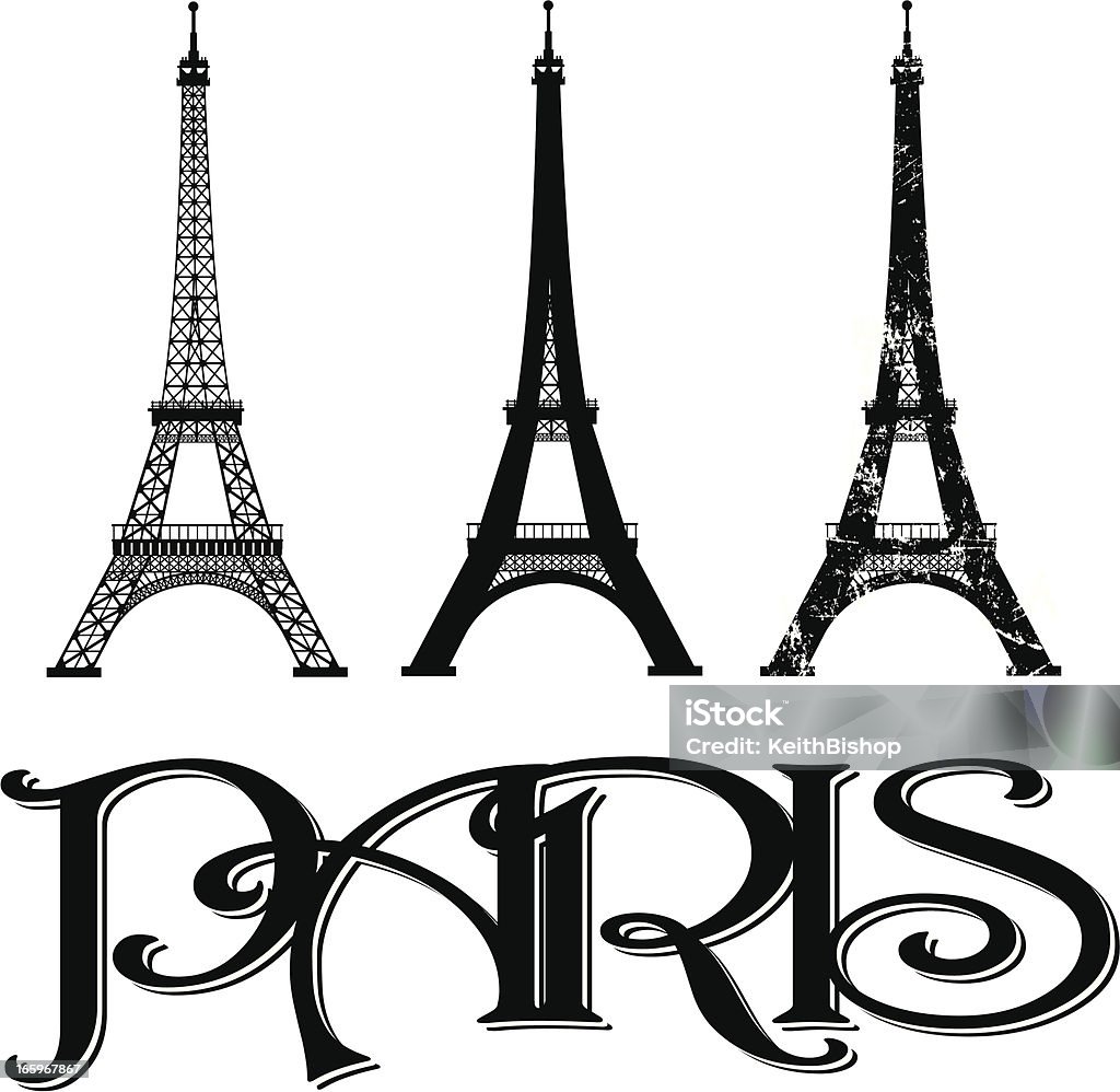 Eiffel Tower-Paris France - 로열티 프리 에펠탑 벡터 아트
