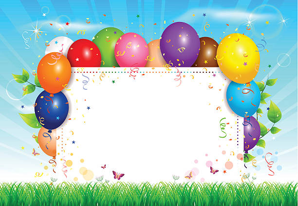 Balloons background EPS 10 Vector illustration of balloons background. Used opacity and blending mode. Objects are layered. confetti clipart stock illustrations