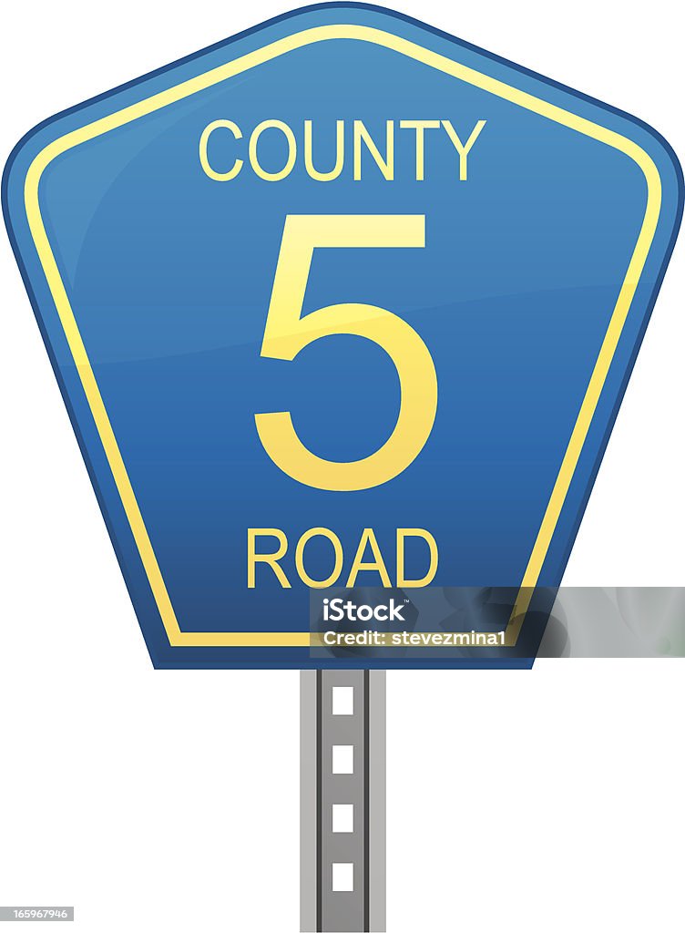County Road Sign - Lizenzfrei Gemeinschaft Vektorgrafik
