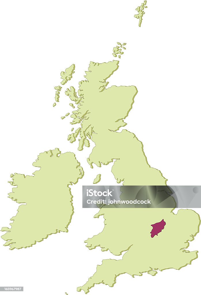 Carte du Royaume-Uni dans le Northamptonshire - clipart vectoriel de Angleterre libre de droits