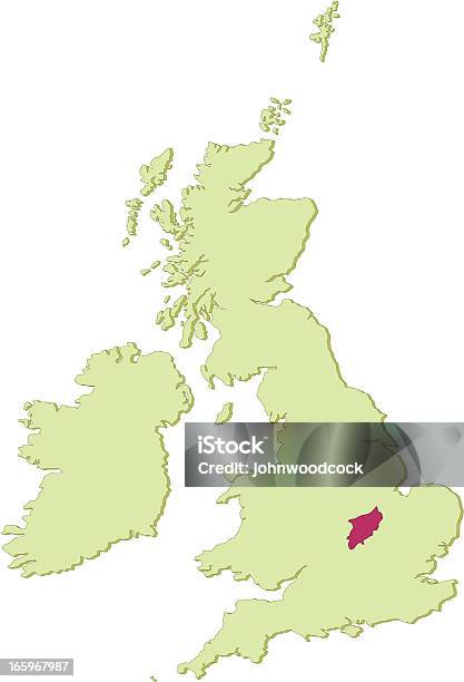 Northamptonshire Mapa Do Reino Unido - Arte vetorial de stock e mais imagens de Distrito - Distrito, Ilustração, Inglaterra