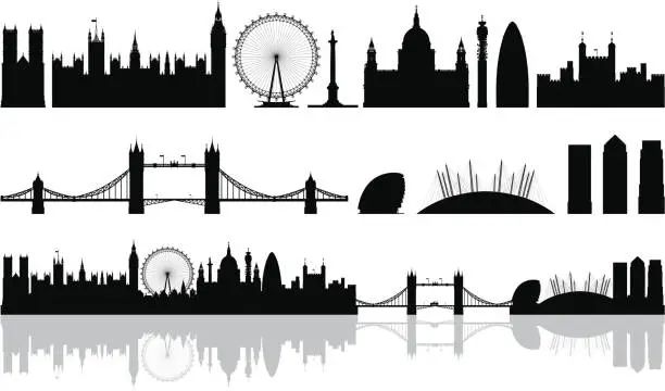 Vector illustration of London (Buildings Are Detailed, Moveable and Complete)