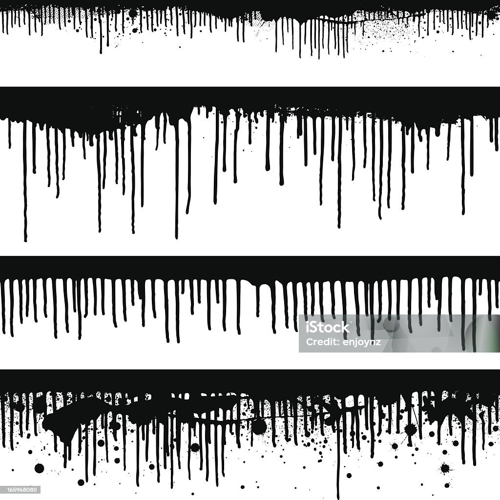 シームレスなブラックのペイント垂らし - しずくのロイヤリティフリーベクトルアート