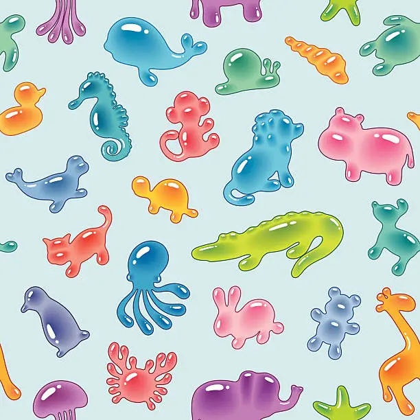 Vector illustration of Seamless Jelly Candies