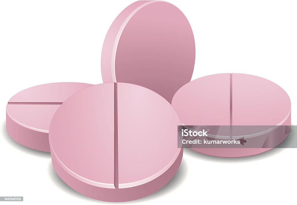 Pink Tablet Color Pink Tablet Stock Illustration - Download Image Now - Acetaminophen ...