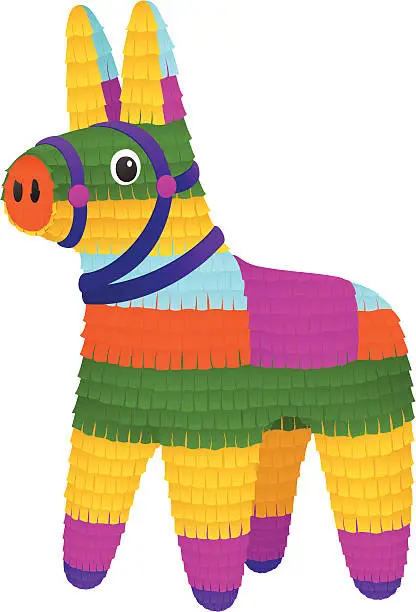 Vector illustration of Donkey Piñata