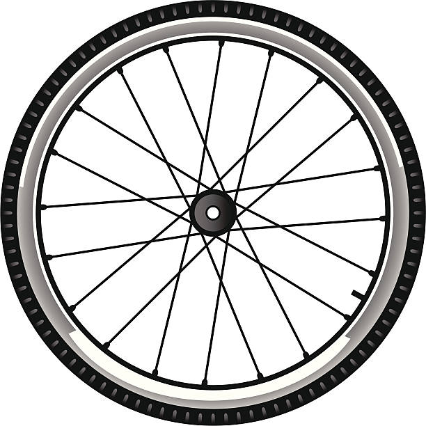 illustrazioni stock, clip art, cartoni animati e icone di tendenza di per gomme da bicicletta - bicycle wheel tire spoke