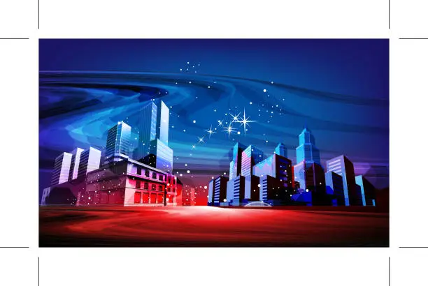 Vector illustration of city background