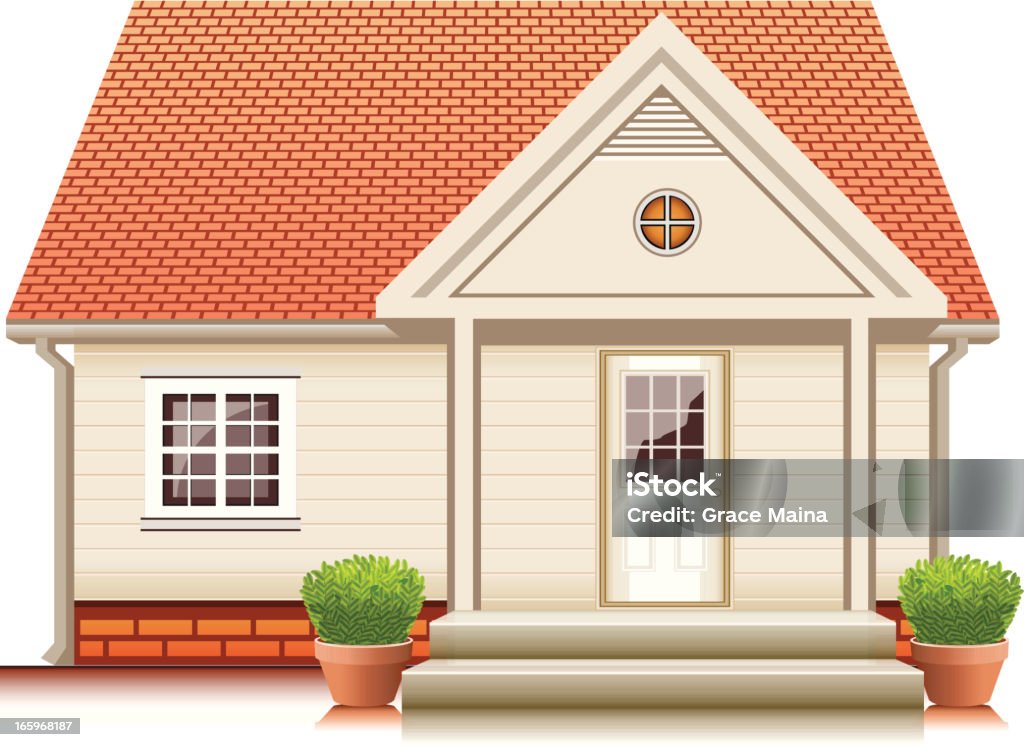 Small cute house - VECTOR Small cute house. EPS 8 file, a large high resolution JPEG included. House stock vector