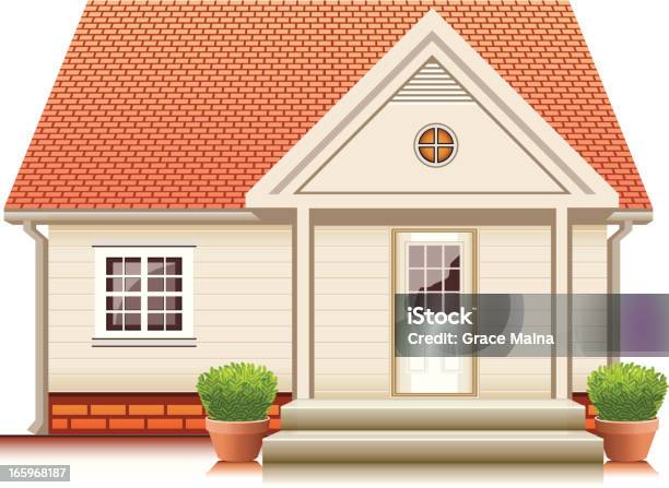 Small Cute House Vector Stock Illustration - Download Image Now - House, Rooftop, Domestic Life