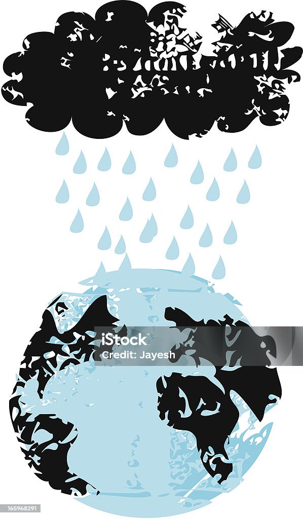 Storm Cloud auf Erden - Lizenzfrei Klimawandel Vektorgrafik
