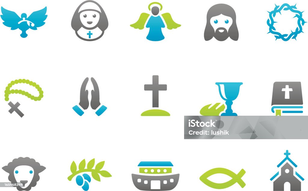 Stampico icons - Christianity 42 set of the Stampico collection - Christianity Religion icons. Icon Symbol stock vector