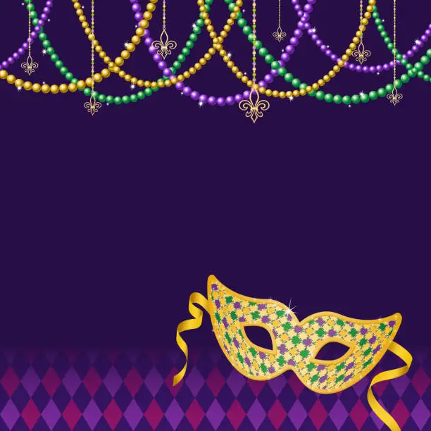 Vector illustration of Mardi Gras Background