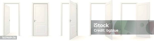 Open And Closed Doors Stock Illustration - Download Image Now - Door, Opening, Doorway