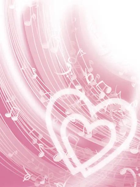 Vector illustration of Love Music Background