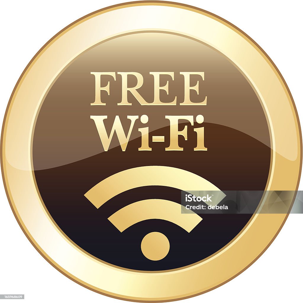 Ícone de Wi-Fi gratuito - Royalty-free Acessibilidade arte vetorial