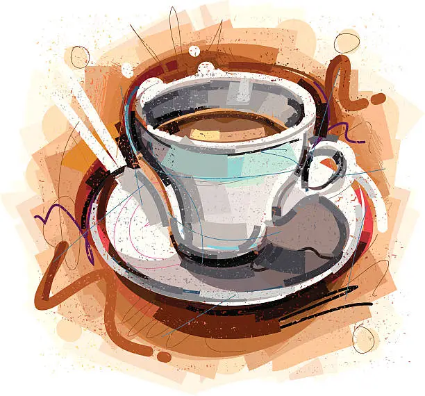 Vector illustration of Coffee mug