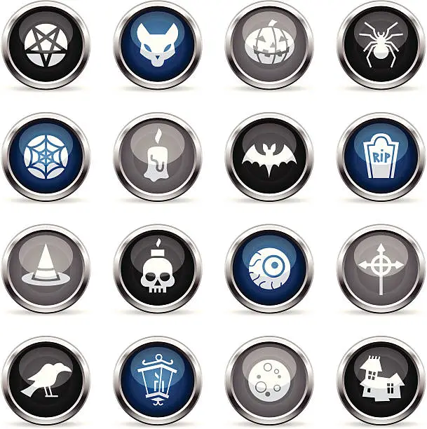 Vector illustration of Supergloss Icons - Halloween