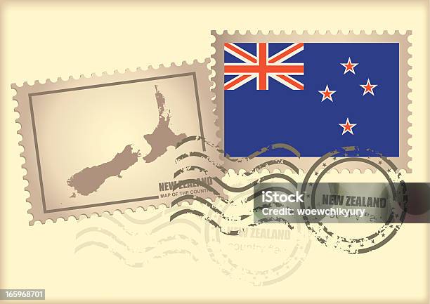 Почтовая Марка Новая Зеландия — стоковая векторная графика и другие изображения на тему Новая Зеландия - Новая Зеландия, Почта, Азия