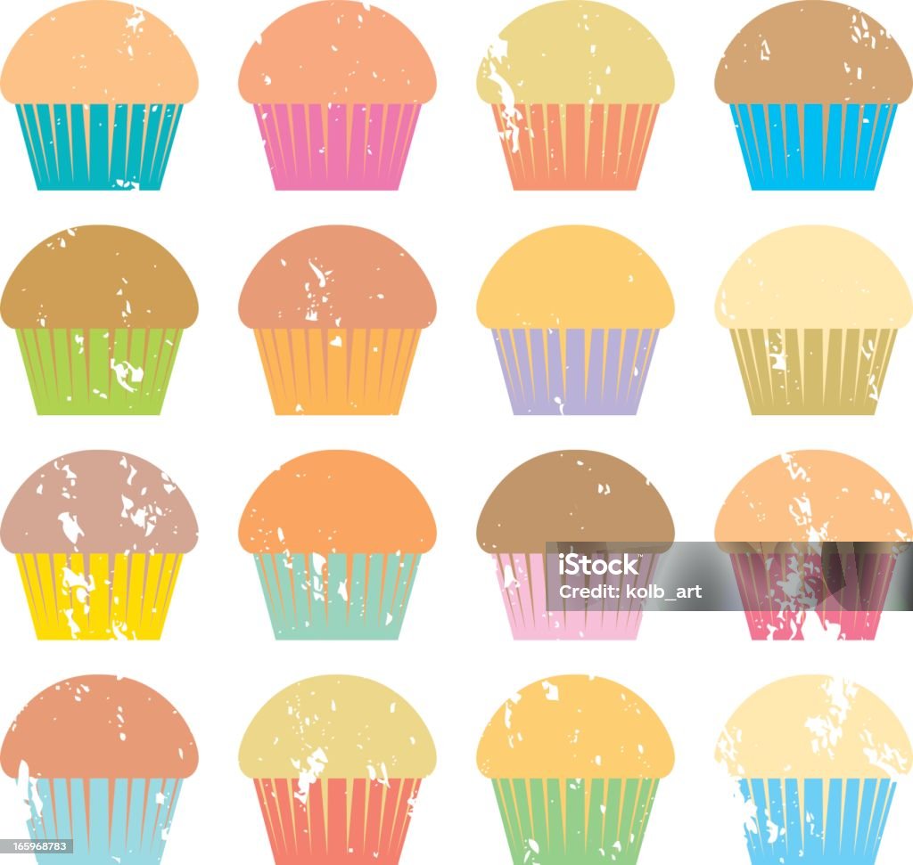 Muffin stampato - arte vettoriale royalty-free di Muffin - Dolci