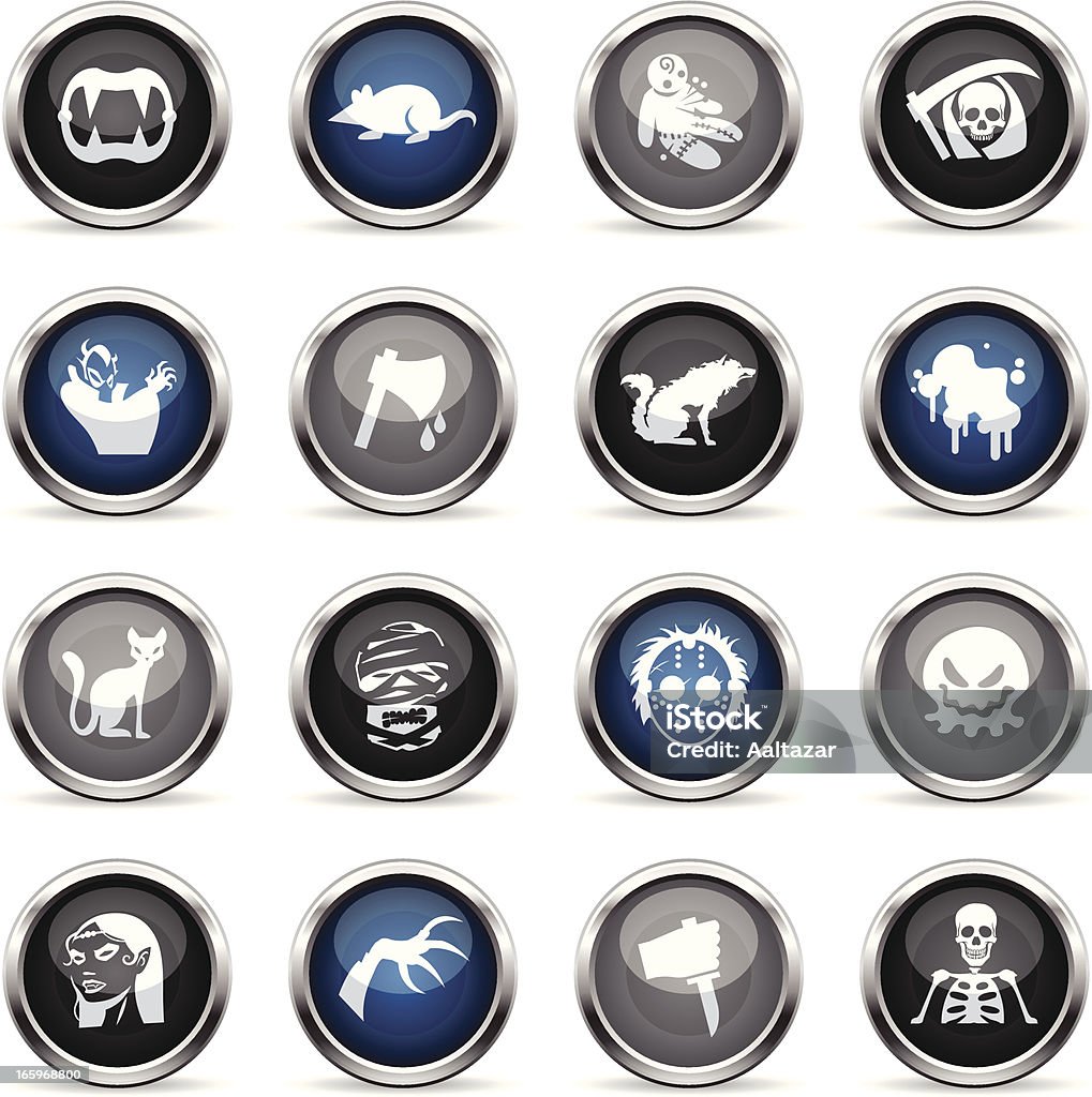 Supergloss ícones-Terror - Royalty-free Lobo - Cão Selvagem arte vetorial