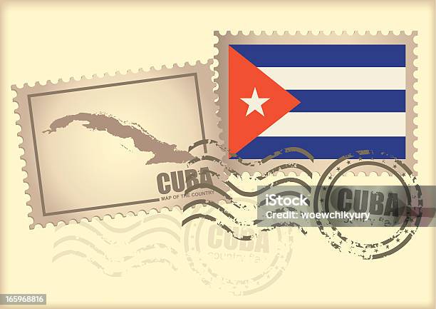 Почтовая Марка Куба — стоковая векторная графика и другие изображения на тему Векторная графика - Векторная графика, Куба, Почтовый штемпель