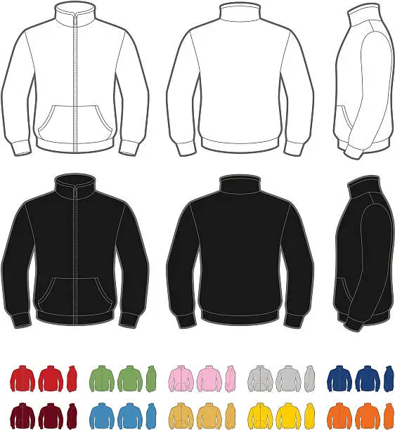 Vector illustration of Fleece jacket