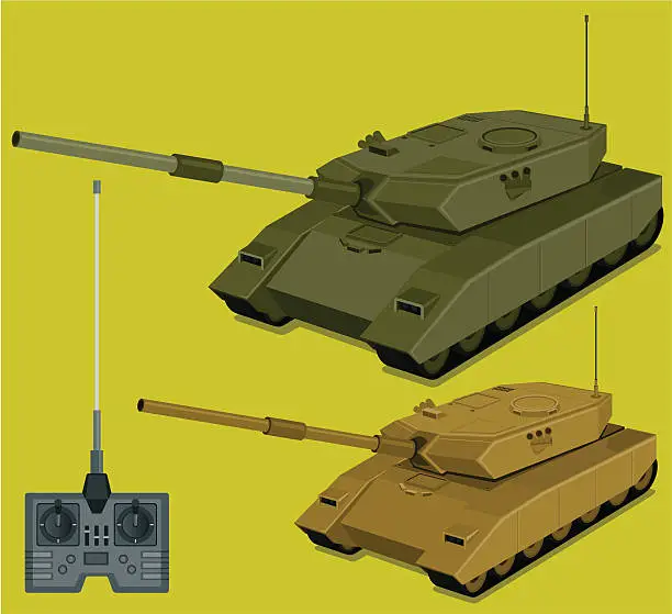 Vector illustration of Remote Controlled Tank