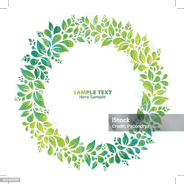 Glowing Floral Wreath Stock Illustration - Download Image Now - Leaf, Embellishment, Floral Garland