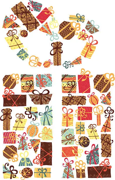 Vector illustration of Gift box of gifts