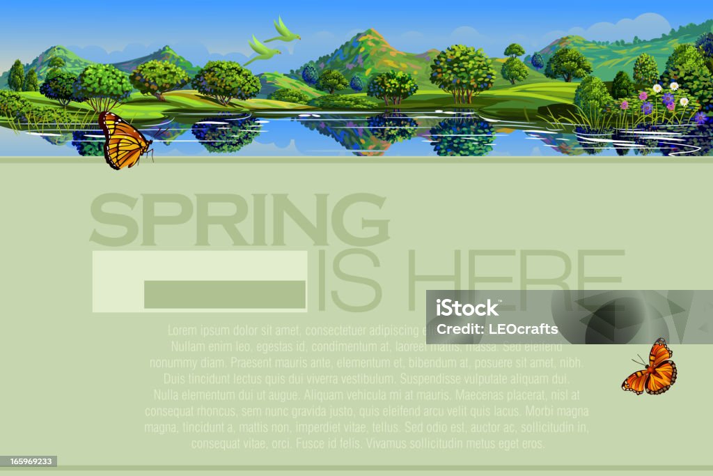 Hermoso fondo de primavera - arte vectorial de Aire libre libre de derechos