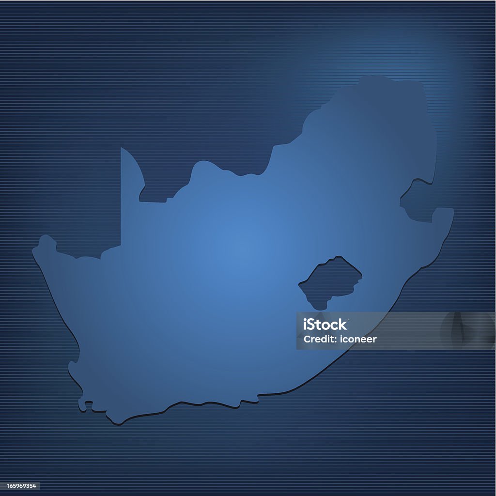 南アフリカダークマップ - アフリカのロイヤリティフリーベクトルアート