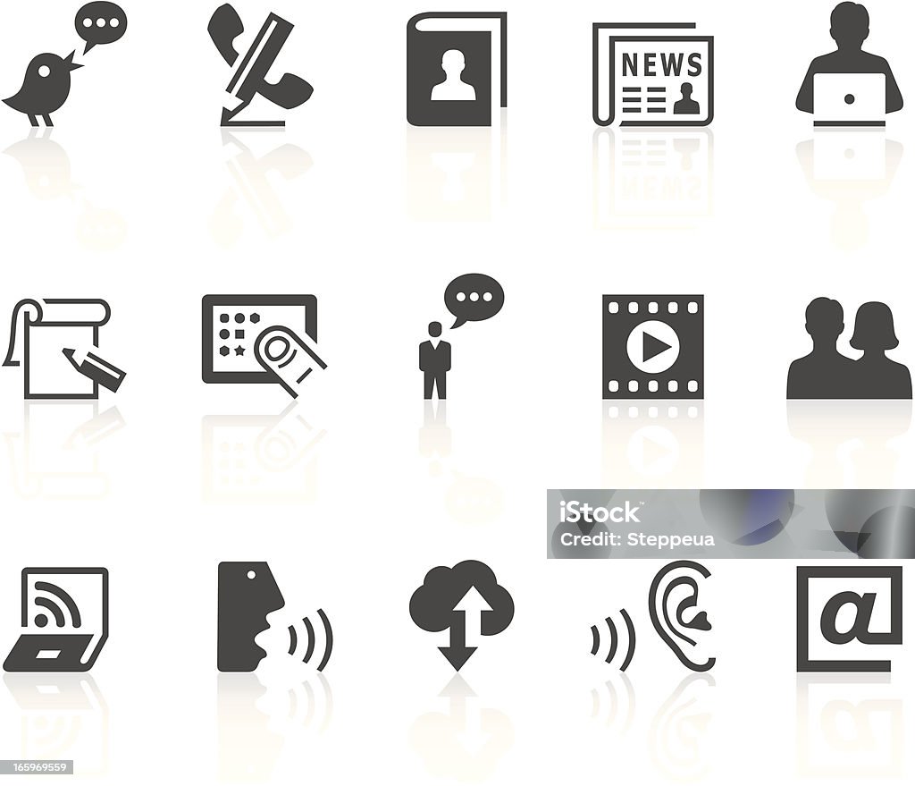 Iconos de comunicación - arte vectorial de Símbolo de arroba libre de derechos