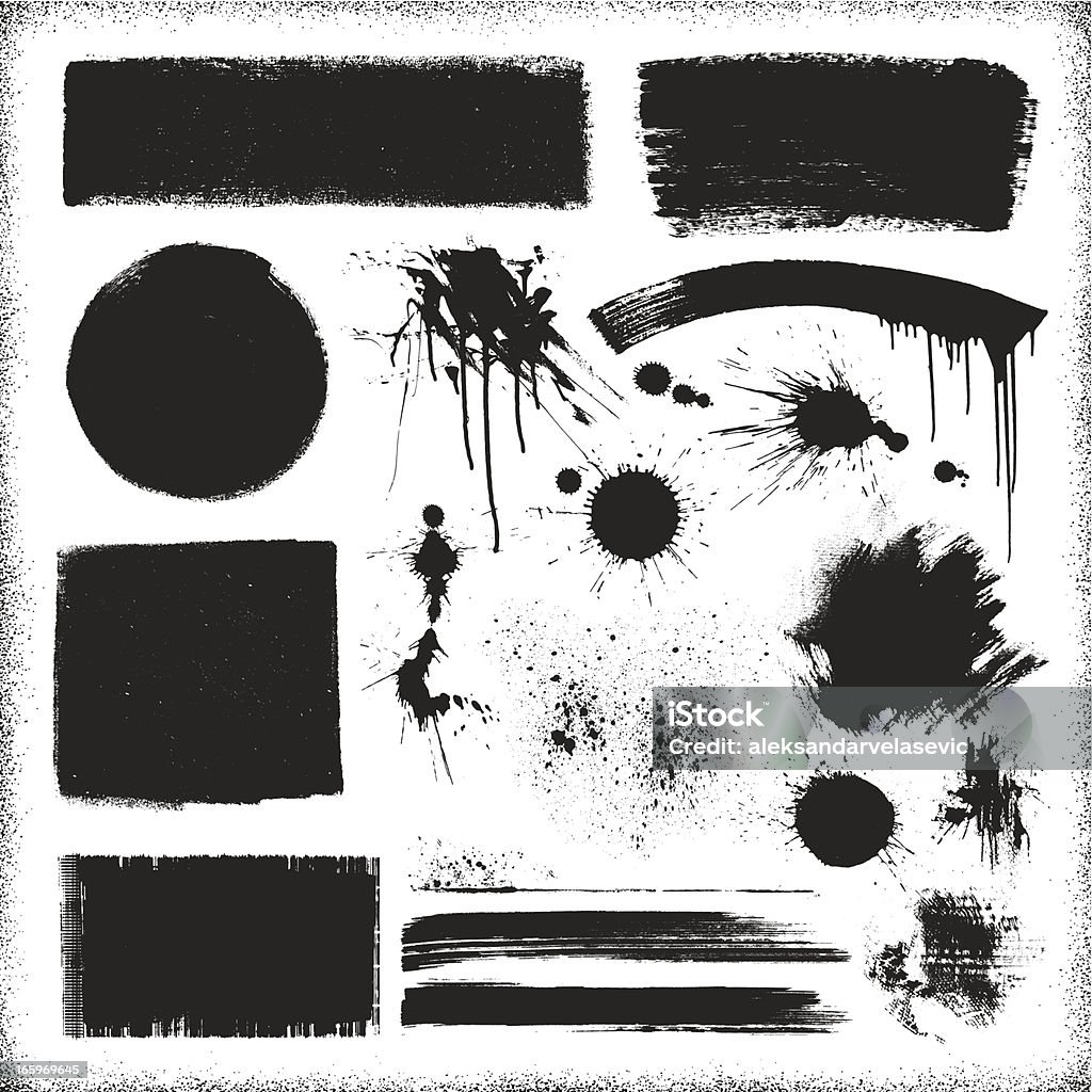 Tinta Grunge texturas - Royalty-free Técnica de imagem Grunge arte vetorial