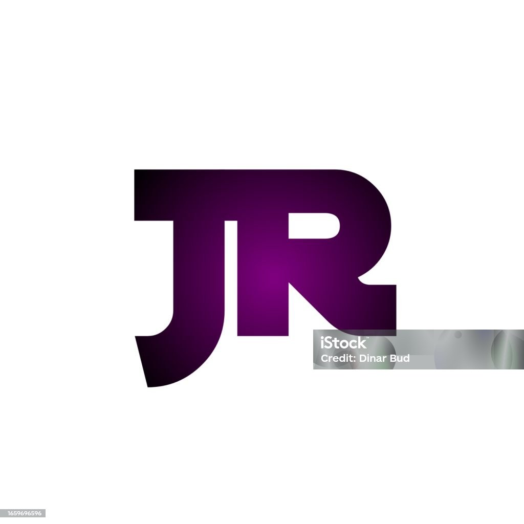 Jr Initial Simple Initial Letter Jr Typography Logo Design Stock Illustration - Download ...