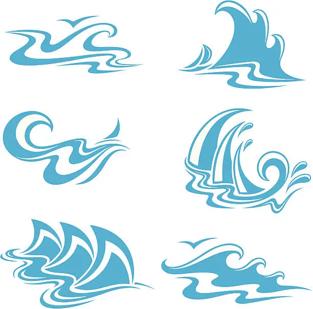 Vector illustration of symbol waves