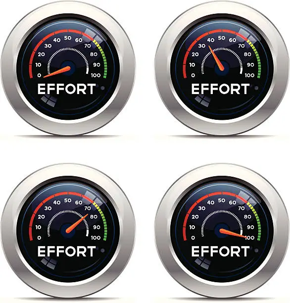 Vector illustration of Effort Dashboard