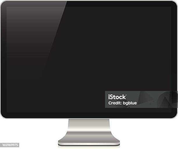 Ekran Komputera - Stockowe grafiki wektorowe i więcej obrazów Czarne tło - Czarne tło, Monitor komputerowy, Ekran urządzenia